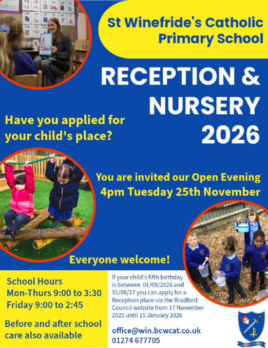 2026 Reception & Nursery Open Evening